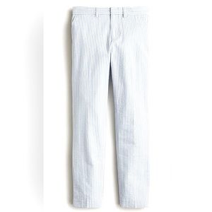 Jcrew Ludlow suit pant in seersucker item# BE677. Strip WHITE SKY Size: 12